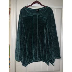 Rafaella hunter green soft sweater long sleeved fall medium comfort top